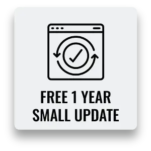 FREE 1 YEAR SMALL UPDATE